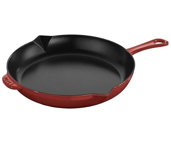 STAUB cast iron fry pan in cherry colour - 30cm