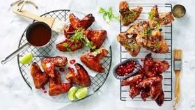 Four-ways with air fryer chicken wings