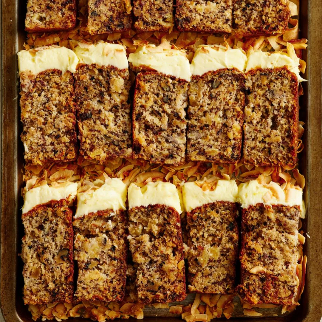 Hummingbird loaf cake with cream cheese icing