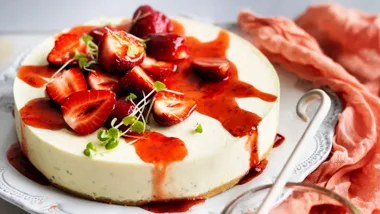 Basil, lime and strawberry cheesecake recipe