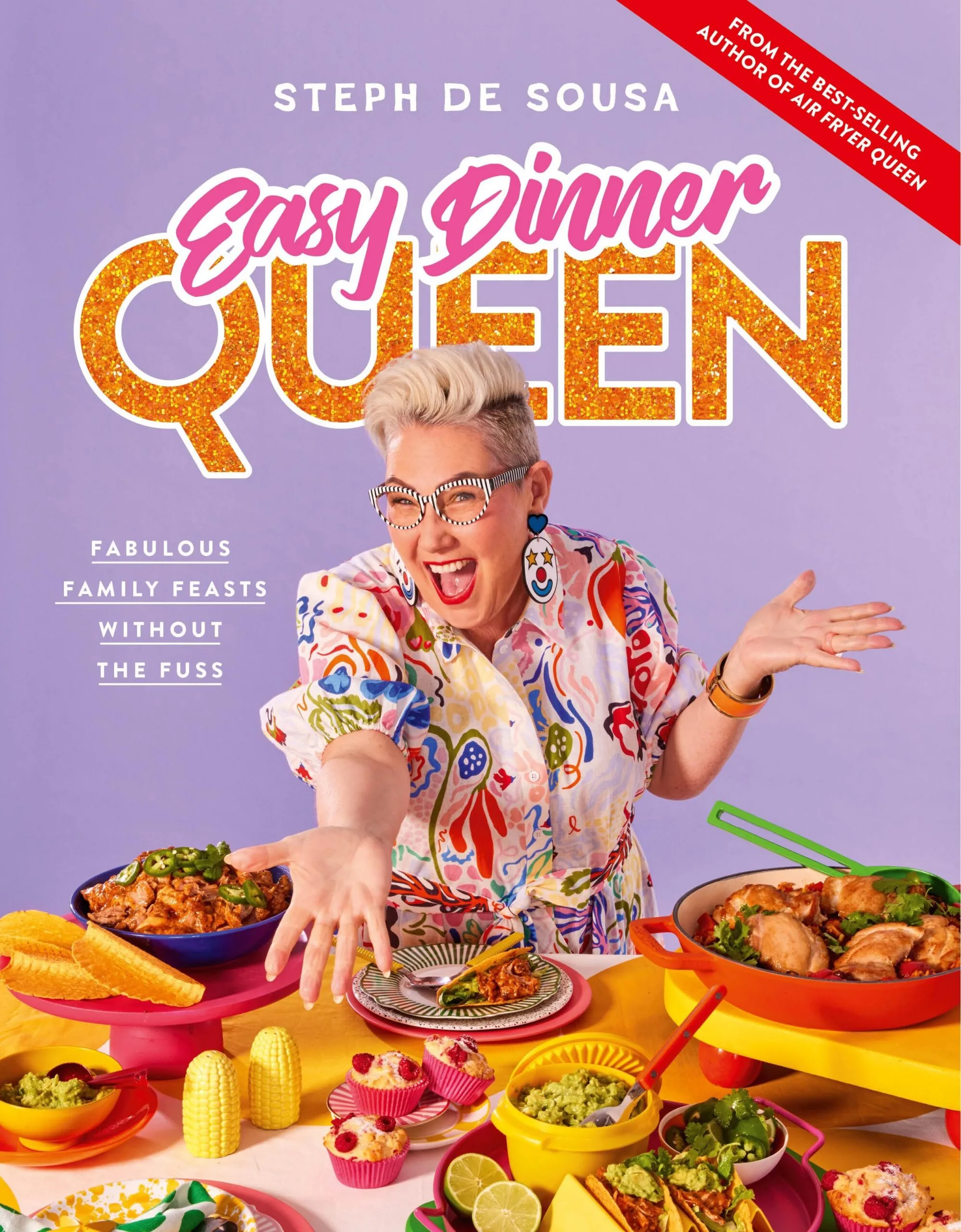 Cover of Steph de Sousa's Easy Dinner Queen cook book.