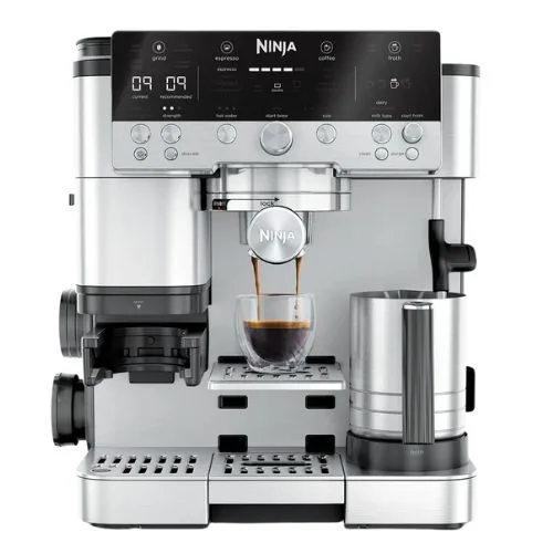 Ninja Luxe Café Premier Espresso Machine in stainless steel