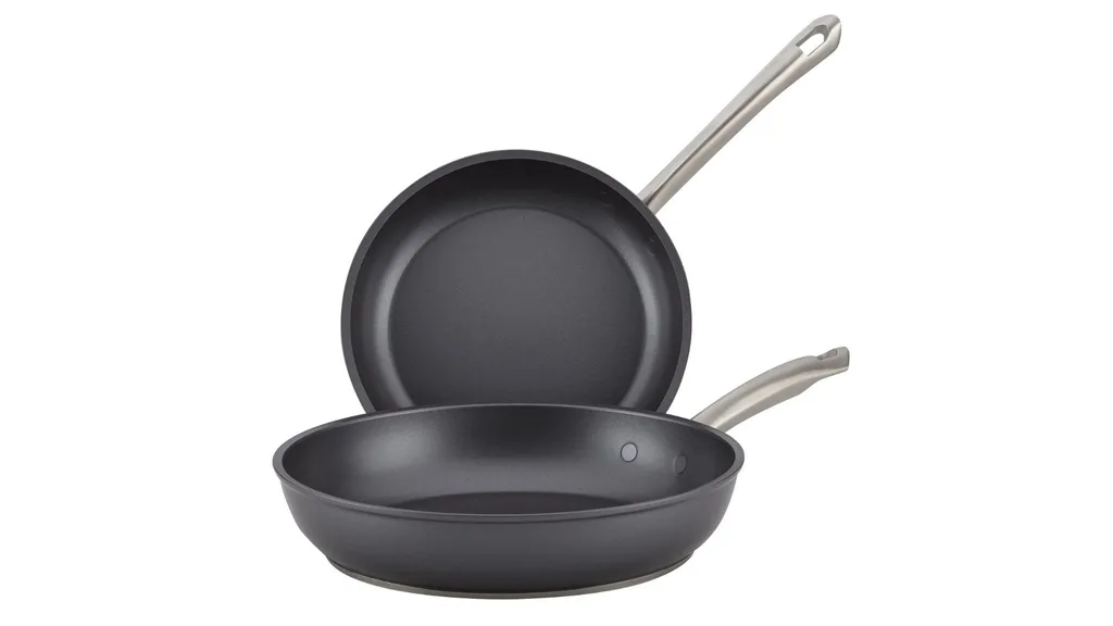 Anolon Accolade Nonstick Induction Skillet Twin Pack 25/30cm Black