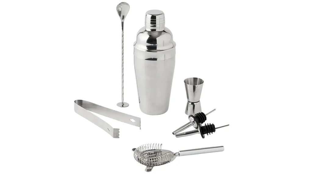 Morgan & Finch Cocktail Bar Tool 7 Piece Set - Silver