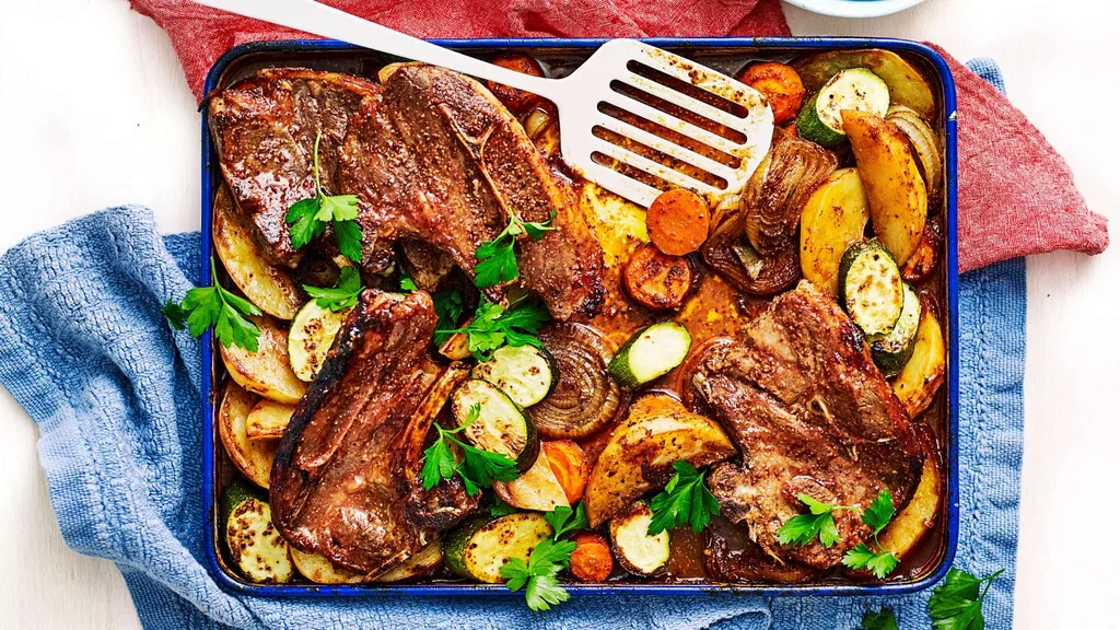 Julie Goodwin's lamb forequarter chops tray bake, our top recipes of 2024