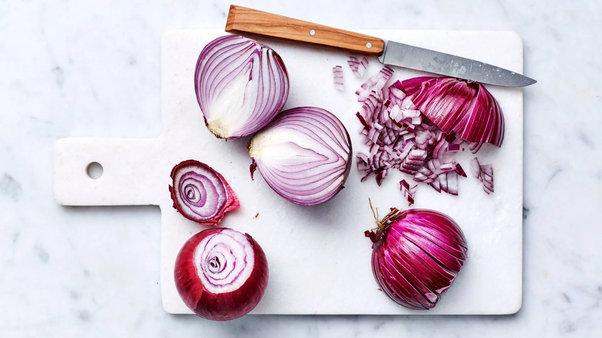 How to chop an onion for this tuna mornay recipe