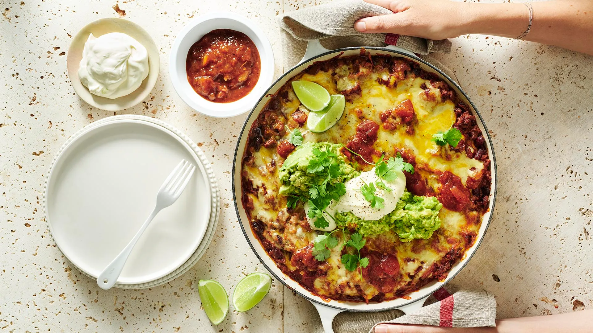 burrito bowl with side dishes is a baked meals beef mince recipe idea
