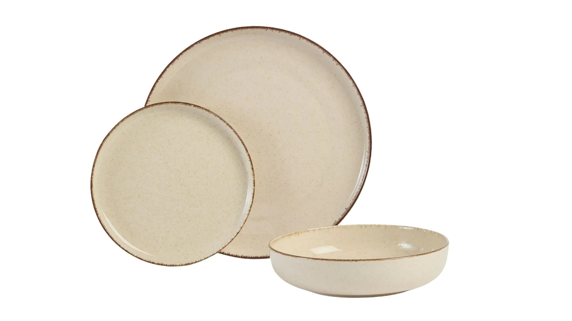 Habitat Ceramic Speckle Moonbeam Dinnerware