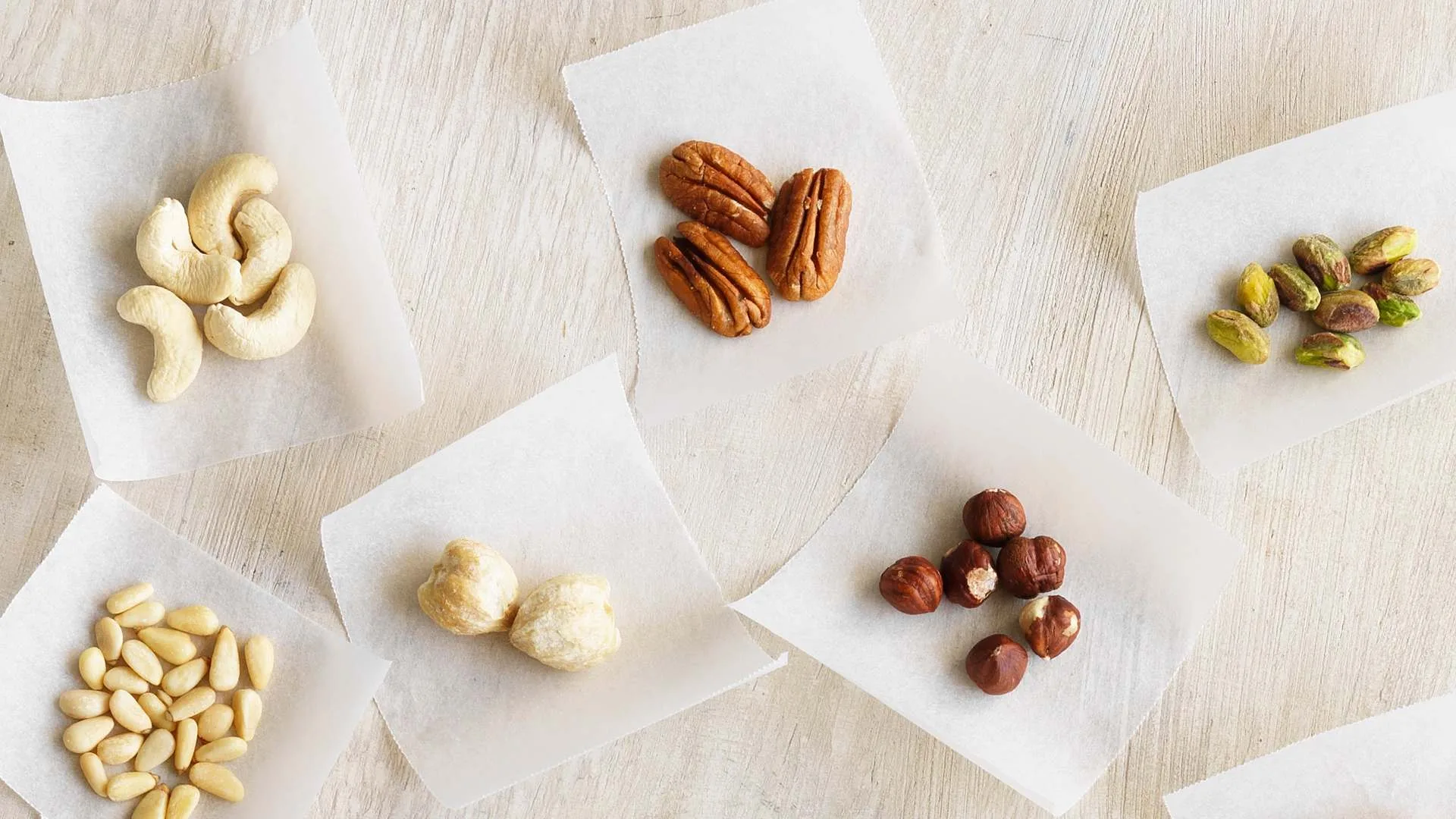 Small groups of different varieties of nuts (how to microwave nuts for no cook dinners)