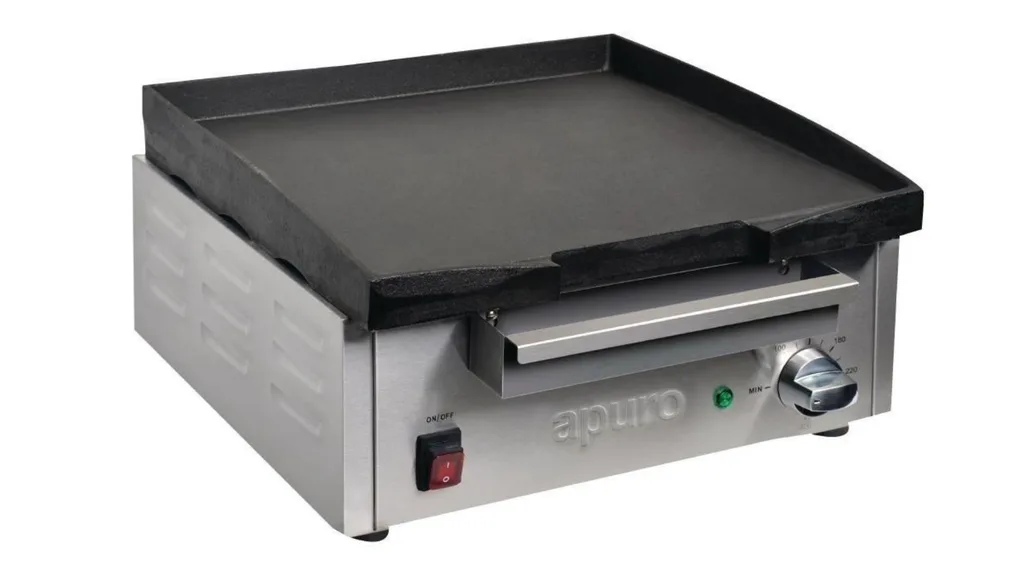Apuro Large Countertop Cast Iron Griddle - Benchtop Electric Griddle