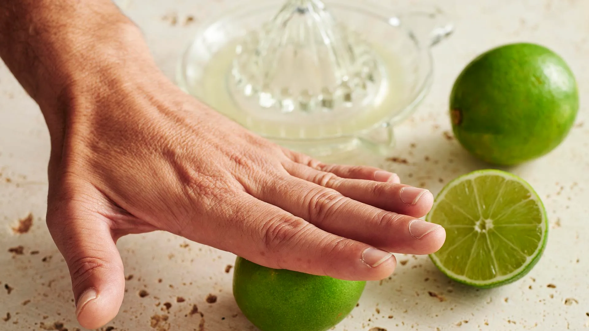 lime being rolled back and forth on a bench