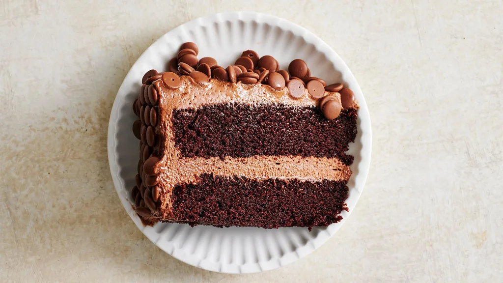 Chocolate cake with chocolate cream cheese frosting