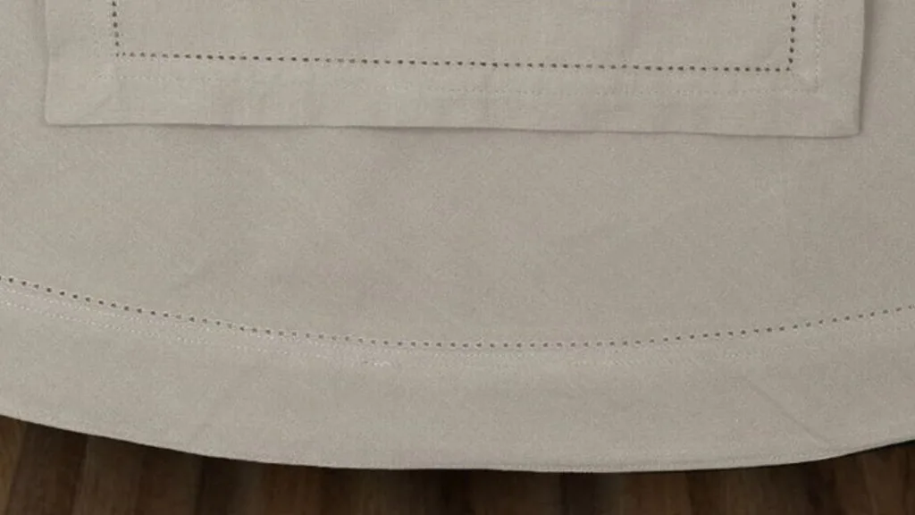 Rans Elegant Hemstitch Oatmeal Tablecloth in oatmeal colour