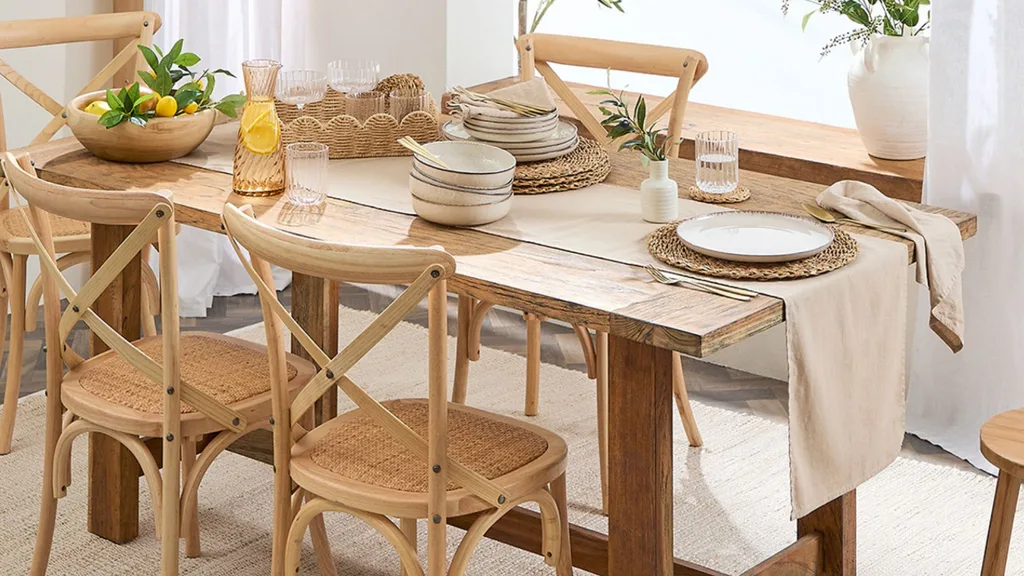 Muse Milan Linen Cotton Table Runner in natural colour