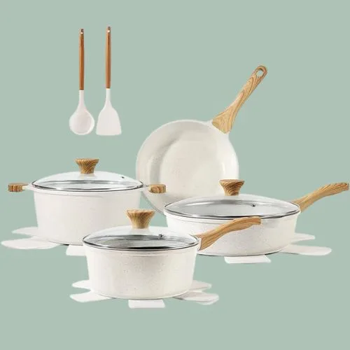 SENSARTE Nonstick Ceramic Cookware Set 13-Piece