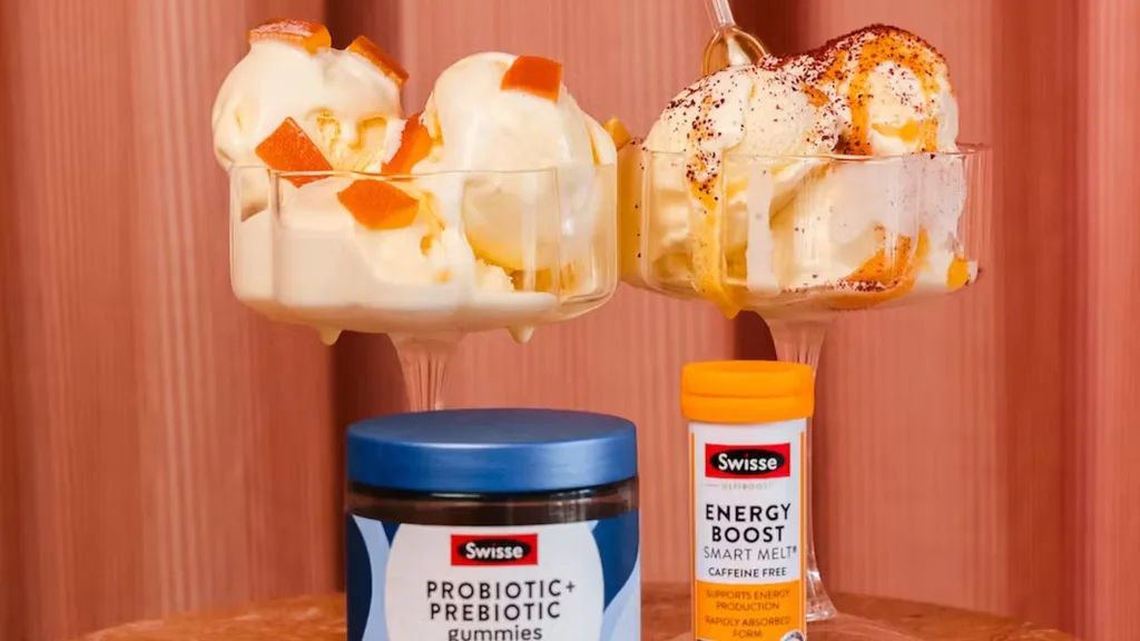 Swisse supplements and ice cream