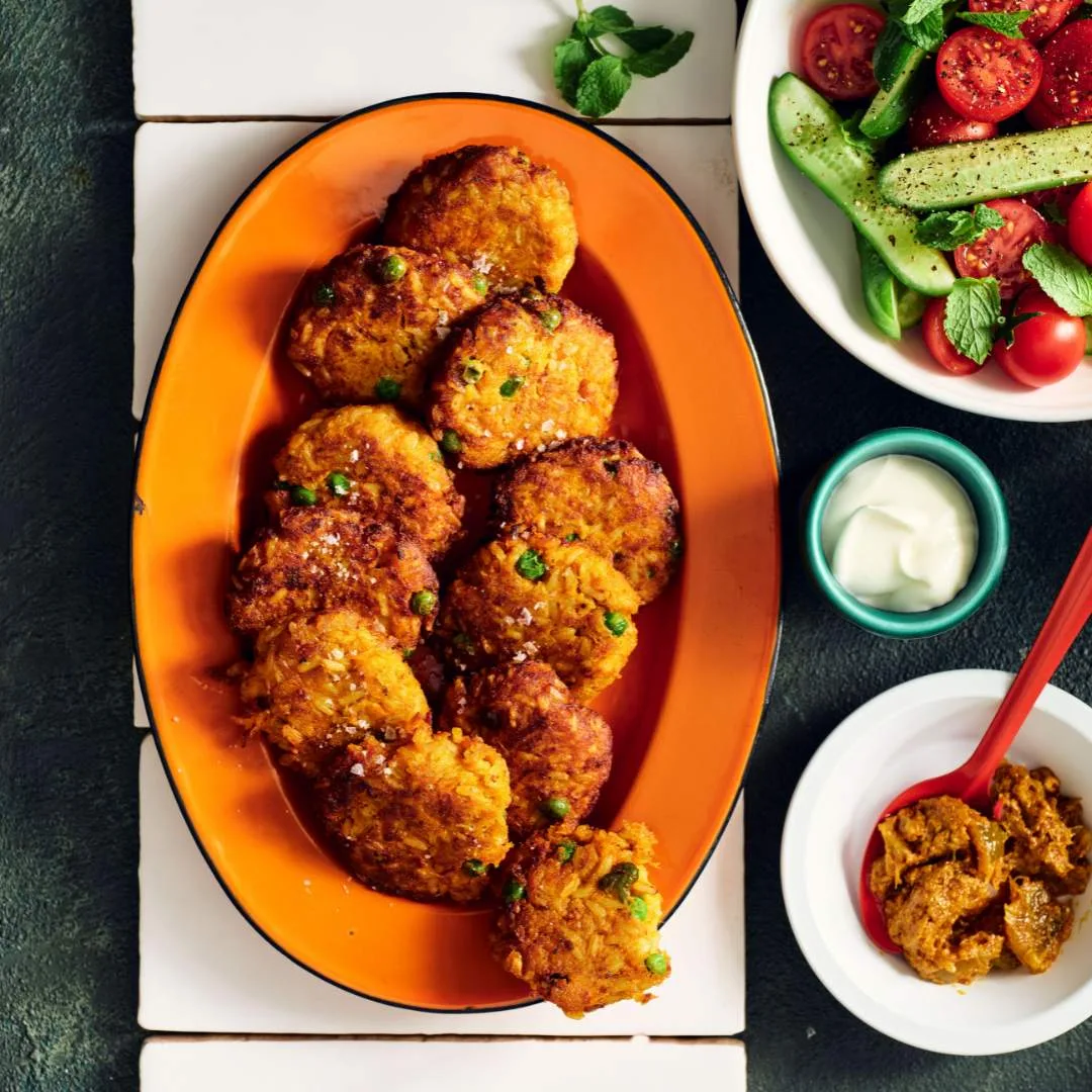 Oven baked pumpkin fritters-image