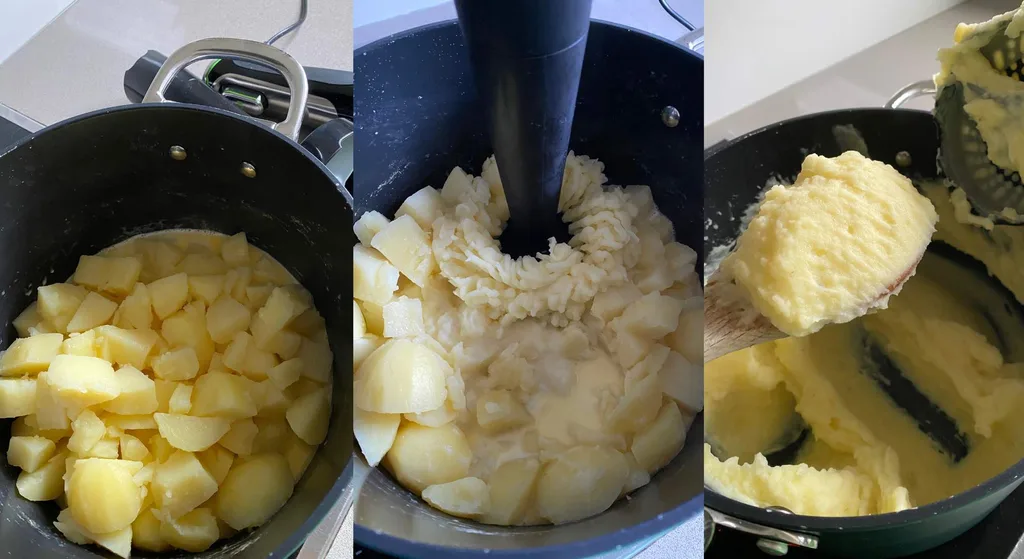 Using the Braun puree accessory to make mashed potato