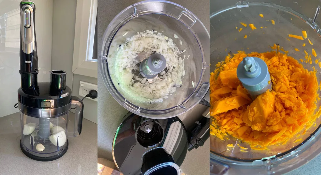 Using the Braun MultiQuick 9 to prepare the ingredients