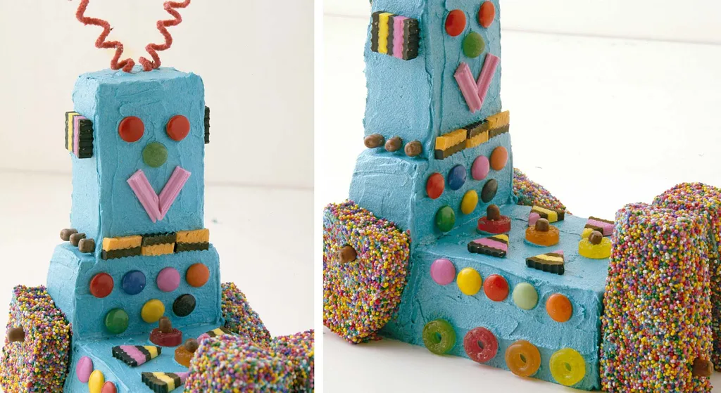 Robert Robot cake lolly decorations