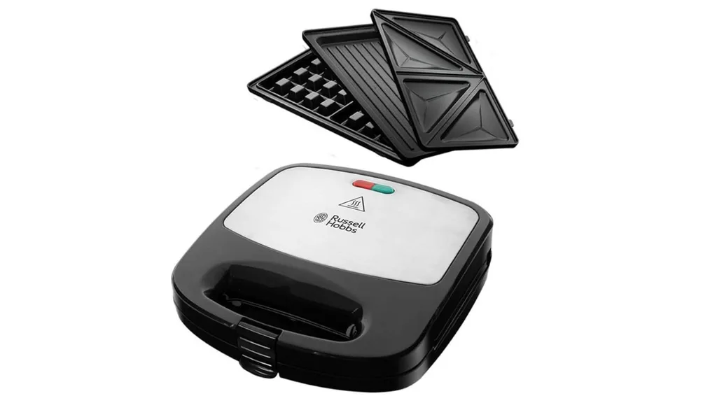 Russell Hobbs Fiesta Multifunctional 3-in-1 Sandwich Maker, Waffle Iron, Contact Grill