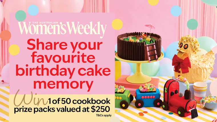 WIN 1 of 50 $250 Cookbook Packs – Share Your Birthday Cake Memory!