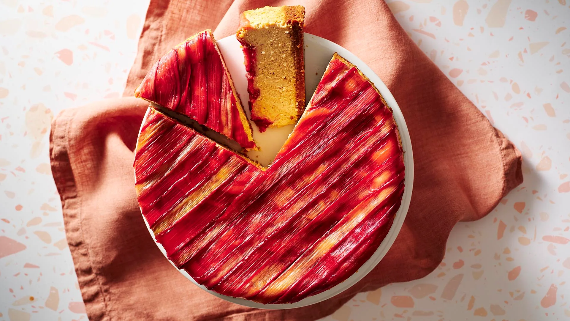 RHubarb cheesecake