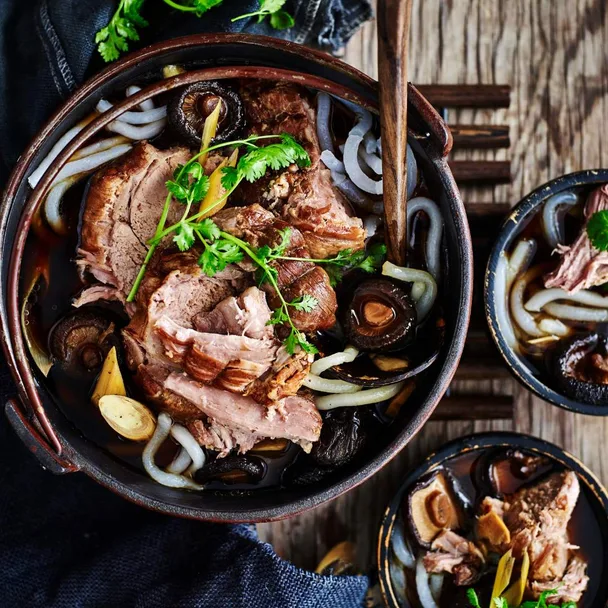 Braised pork & shiitake mushrooms