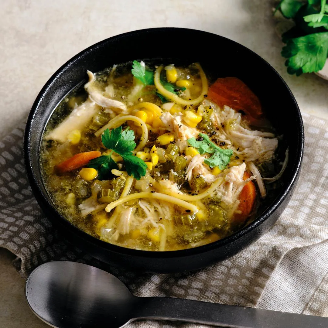 Slow cooker chicken noodle soup