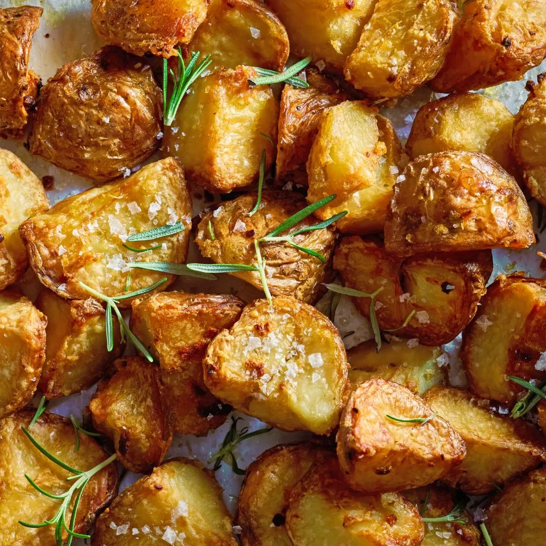 The best roast potatoes close up image
