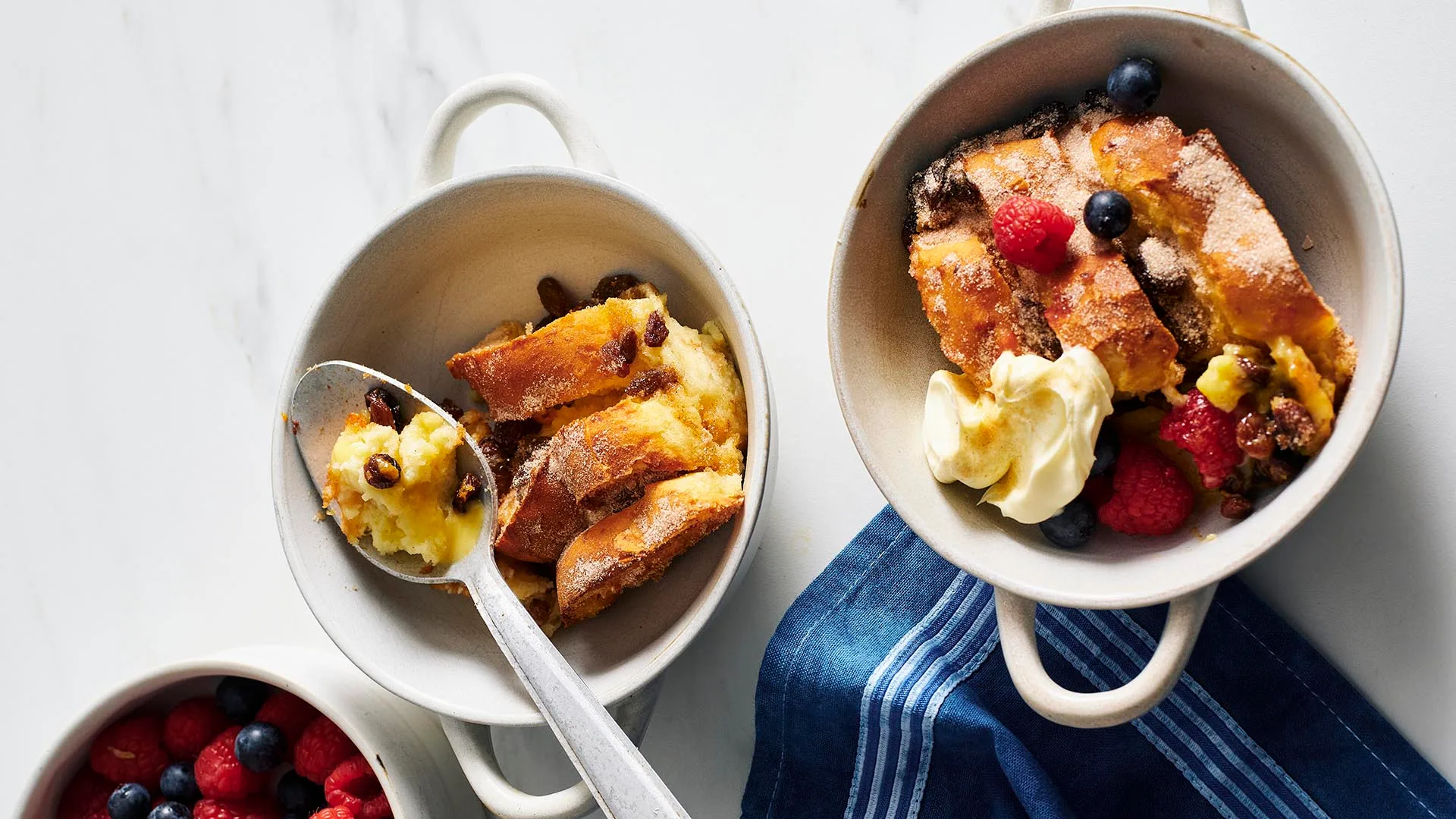 serves of bread and butter pudding
