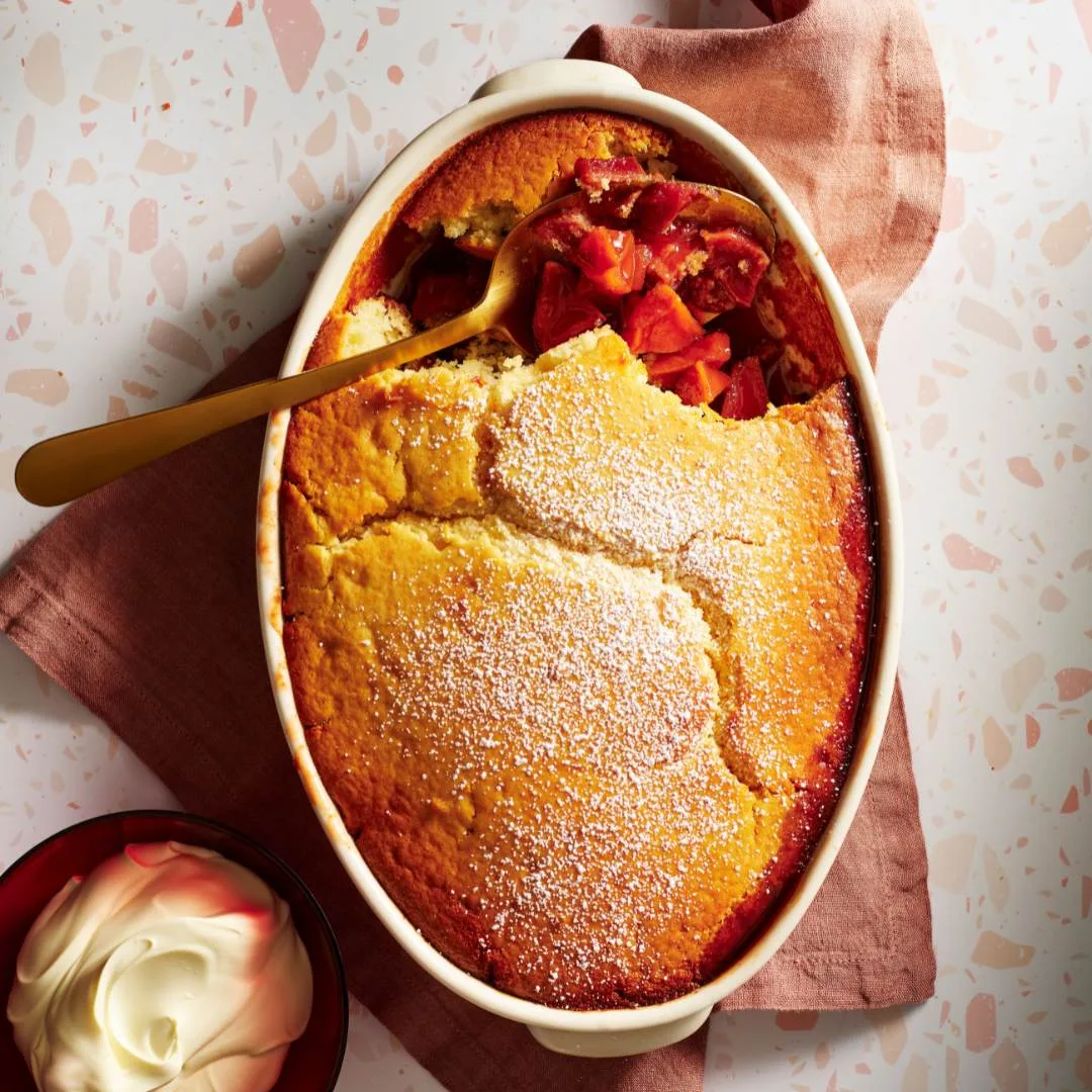 Sponge pudding with quince