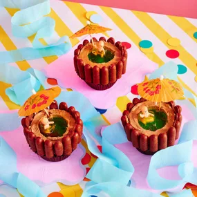 Swimming pool cupcakes