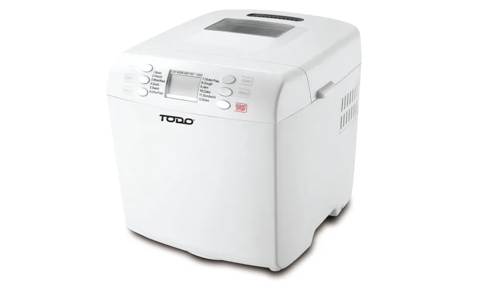 TODO Bread Maker 12 Programs Menu 550W Power Keep Warm Function White