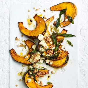 Air fryer pumpkin with sage & fetta
