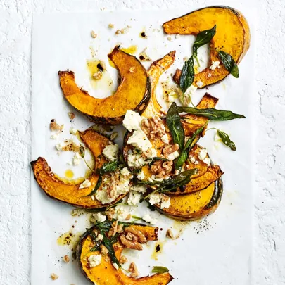 Air fryer pumpkin with sage & fetta