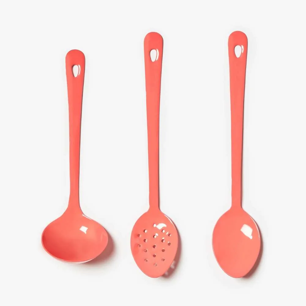 Bonnie and Neil Enamel Candy Pink Kitchen Utensil Set (set of 3)