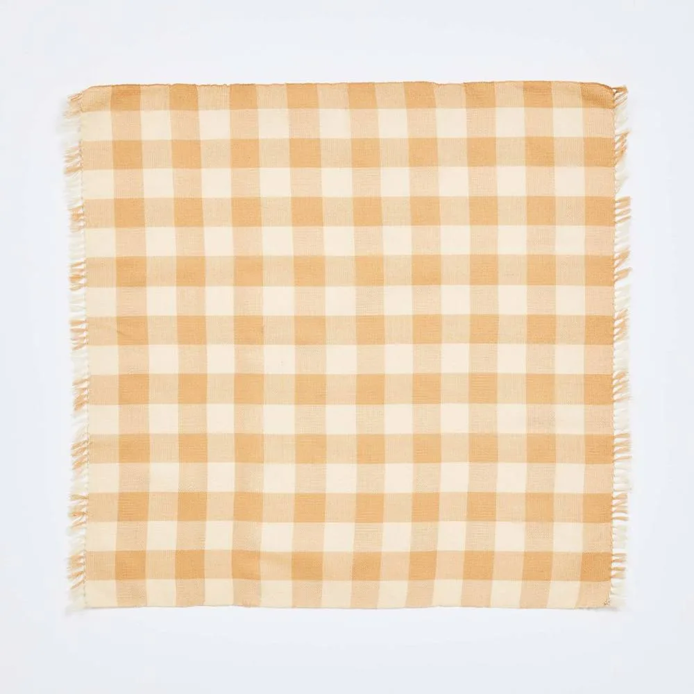 Gingham Wheat Napkins