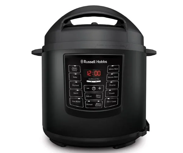 Russell Hobbs 11-in-1 Digital Multicooker 6L, RHPC3000, Electric Pressure Cooker, Rice Cooker, Steamer, Slow Cooker, Saute, Bake, Yoghurt, Matte Black
