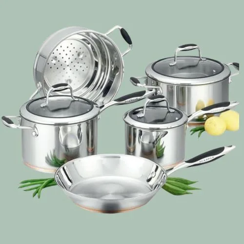 Scanpan Coppernox Cookware 5-Pieces Set Silver