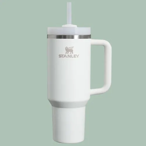 Stanley Quencher H2.0 Tumbler with Handle and Straw 40 oz | Flowstate 3-Position Lid | Cup Holder Compatible for Travel | Insulated Stainless Steel Cup | BPA-Free | Frost
