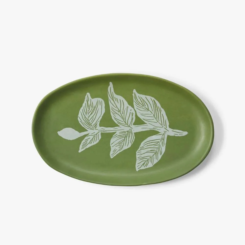 Bonnie and Neil Vines Green Oval Plate
