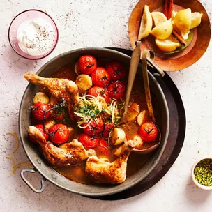 Chicken stew with baharat spice