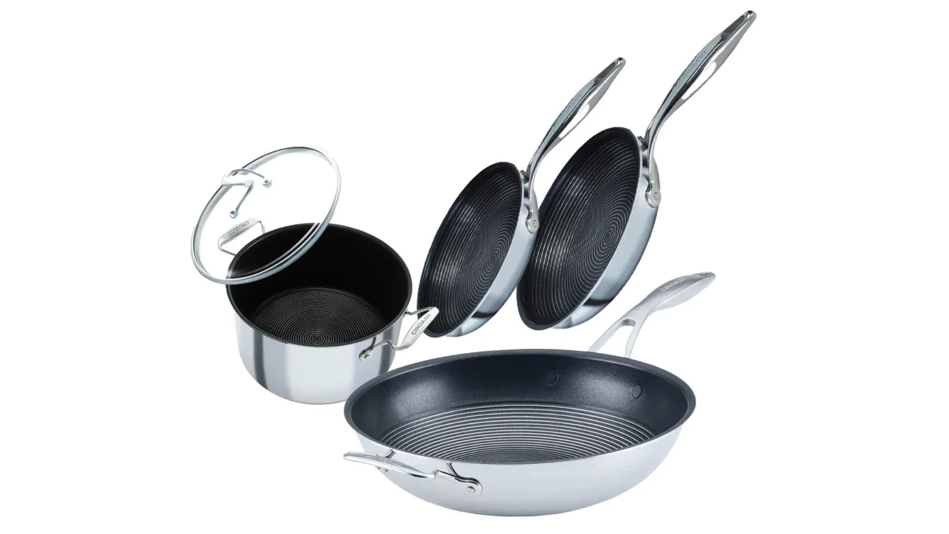 Circulon C-Series Hybrid Clad Stainless Steel Nonstick Induction 4 Piece Cookware Set