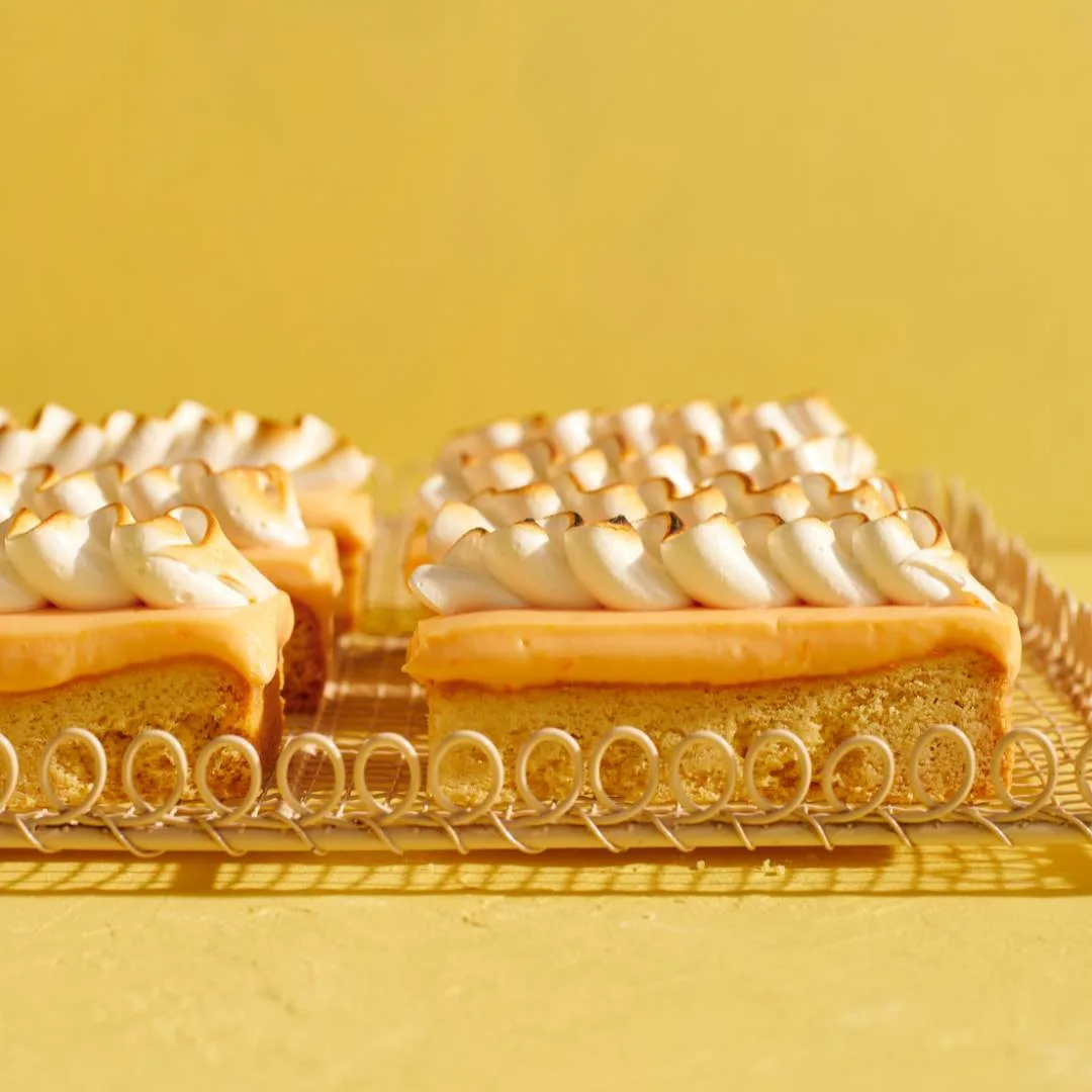Orange cream meringue bars