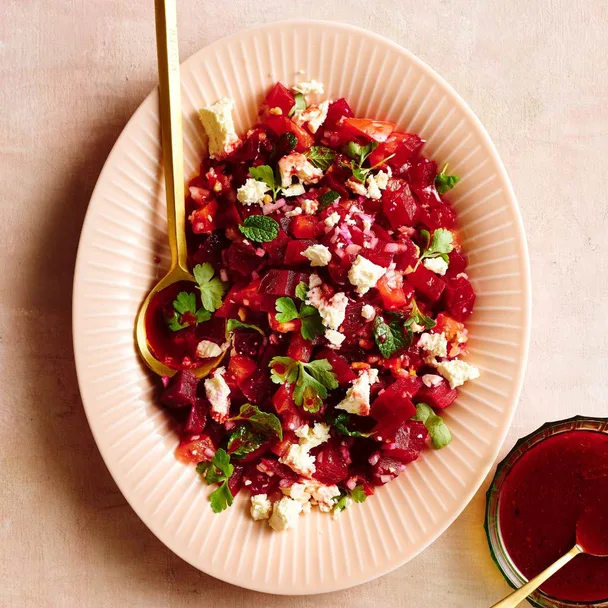Beetroot and feta salad