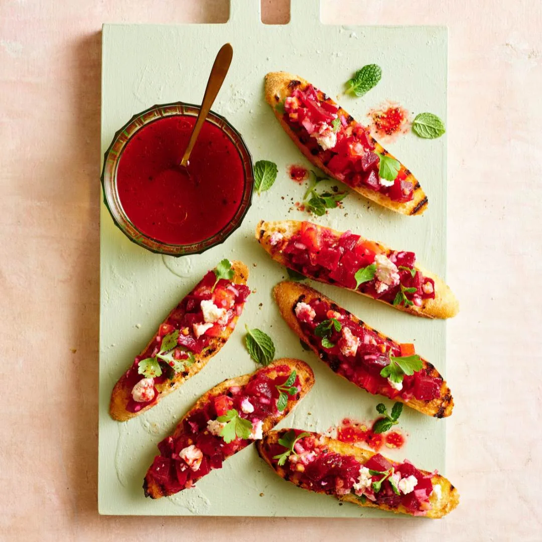 Beetroot and feta salad