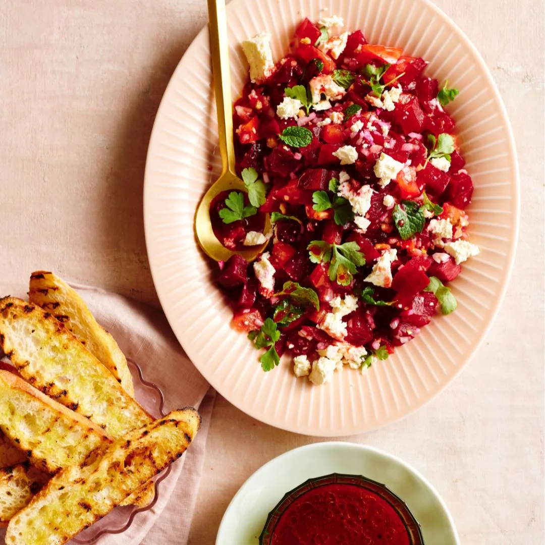 Beetroot and feta salad