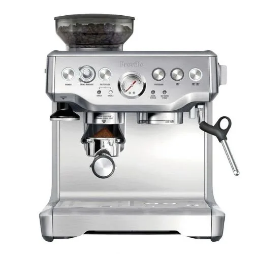 Breville The Barista Express coffee machine in stainless steel colour