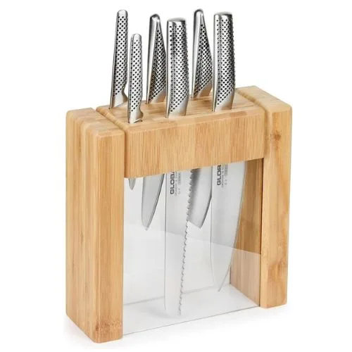 Global Ikasu 7-Piece Japanese Knife Block Set